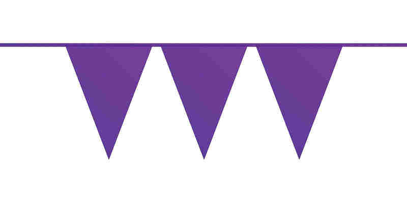 Vlaggenlijn 10 meter paars