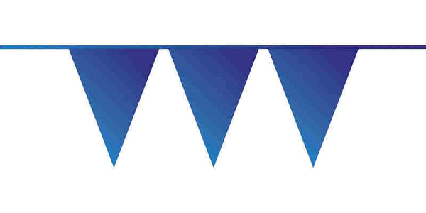 Vlaggenlijn 10 meter blauw