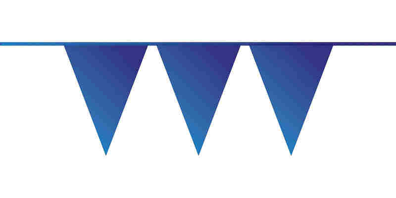 Vlaggenlijn 10 meter blauw