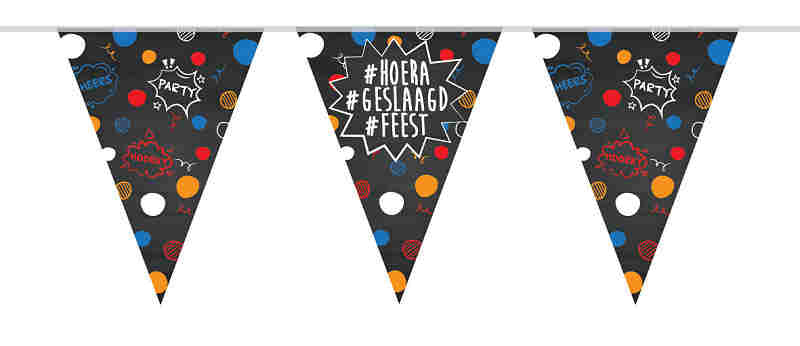 Vlaglijn PE Geslaagd zwart/confet.439001