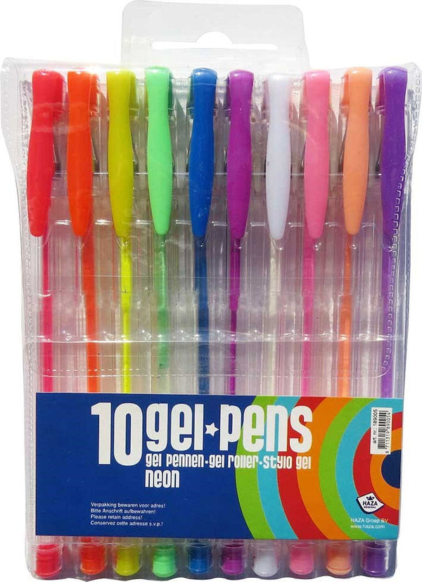 Gelpennen 10 stuks neon