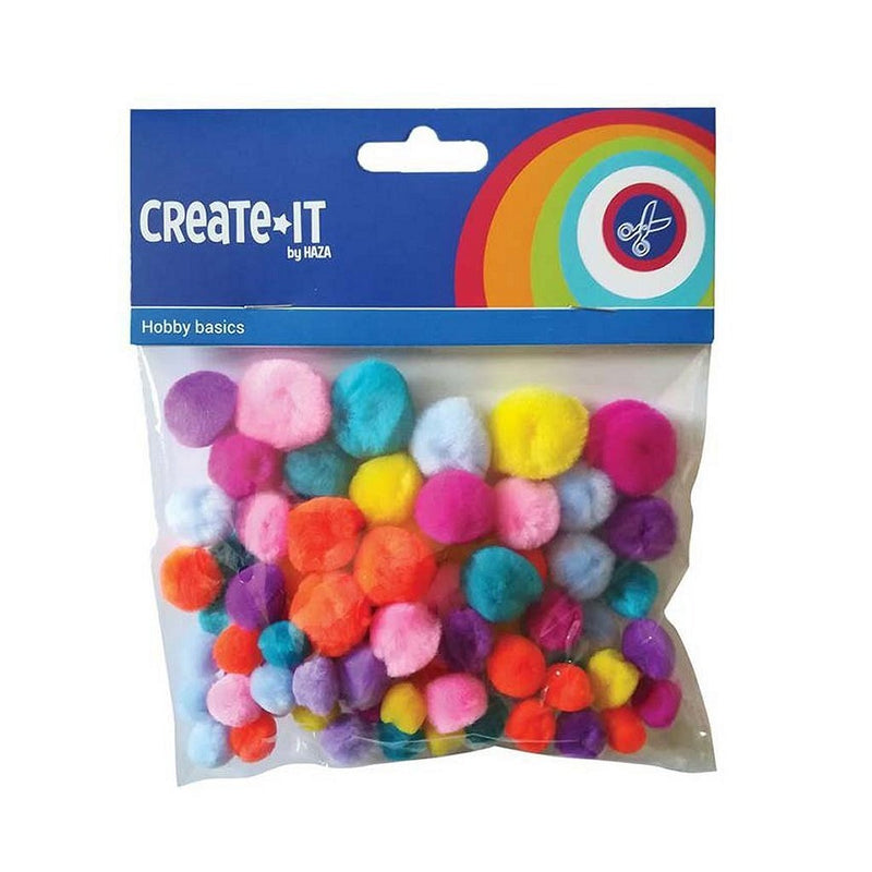 Pompoms Bright Mix Creati-it 75 stuks