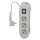 EXIN Tafelcontactdoos 3-v Randaarde Schakelaar Ak En 2.0m(3x1) Wit