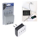 USB Oplader 4-Voudig Wit