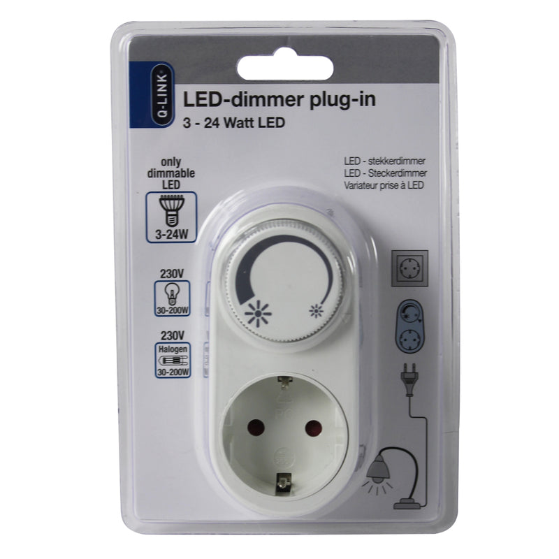 Q-Link Universeel Stekkerdimmer Led 3-24w