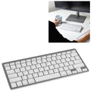 Q-Link Draadloos Toetsenbord 28x2 cm Zilver/Wit