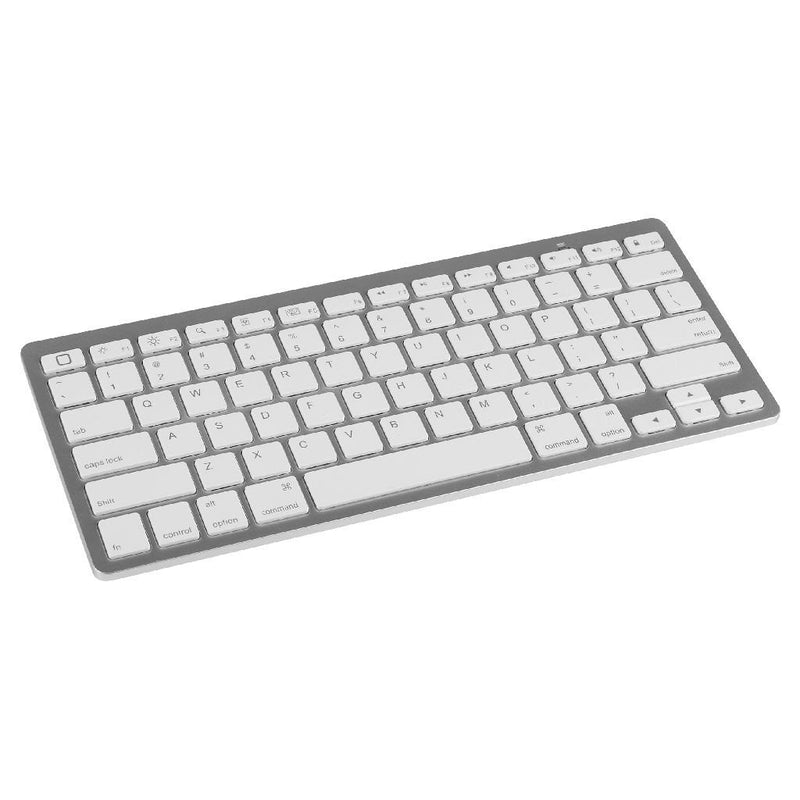 Q-Link Draadloos Toetsenbord 28x2 cm Zilver/Wit