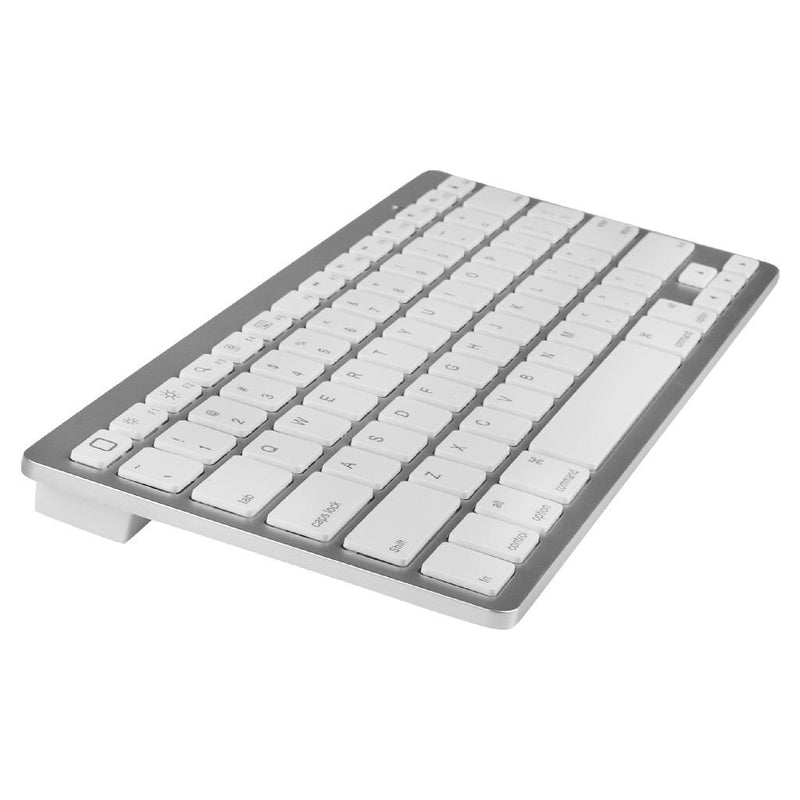 Q-Link Draadloos Toetsenbord 28x2 cm Zilver/Wit