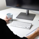 Q-Link Draadloos Toetsenbord 28x2 cm Zilver/Wit