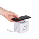 Q-Link Kubus Stekkerdoos + Opladen Wit