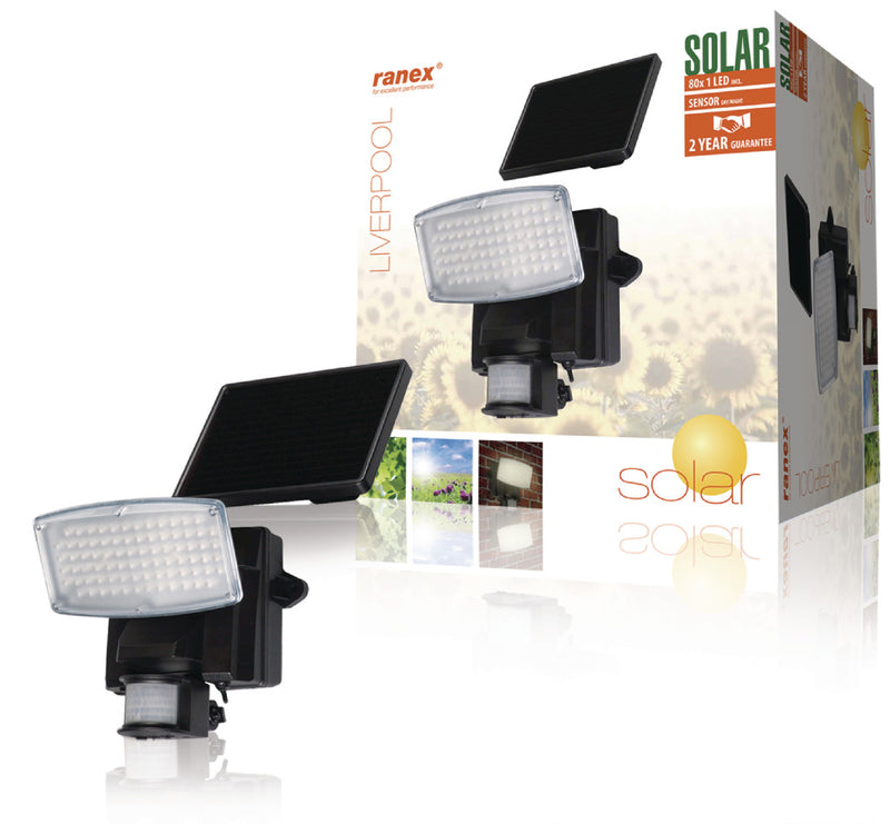 Ranex Ra-5000346 Led Solar Muurlamp met Pir Bewegingssensor