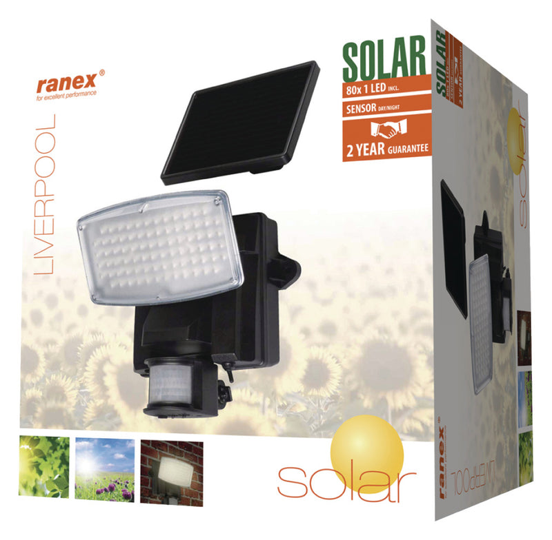 Ranex Ra-5000346 Led Solar Muurlamp met Pir Bewegingssensor