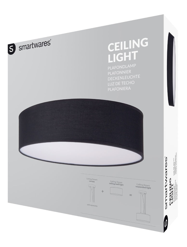 Ranex RA-1000469 Mia LED Plafond Lamp Zwart 40cm