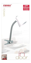 Ranex Manou Clip Bureaulamp Wit/Grijs