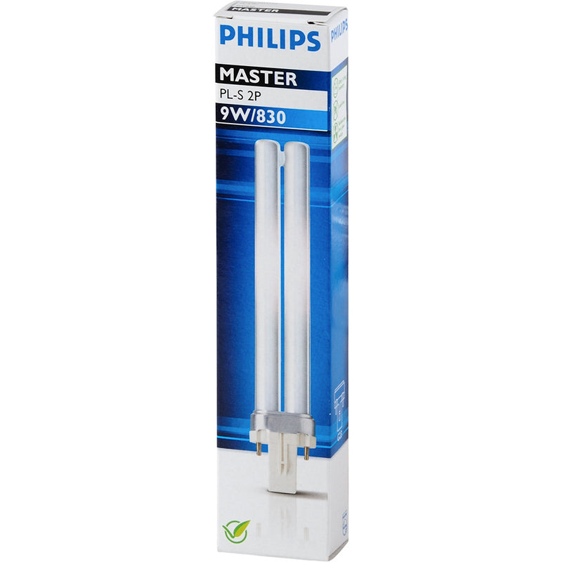 Philips 2010078929 8711500260840 Spaarlamp PL-S Kleur 830 2-p 9w