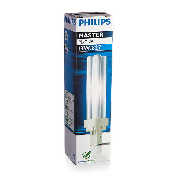 Philips 62081170 Spaarlamp PL-C Kleur 13W/827/2P 1CT G24D-1 2700K