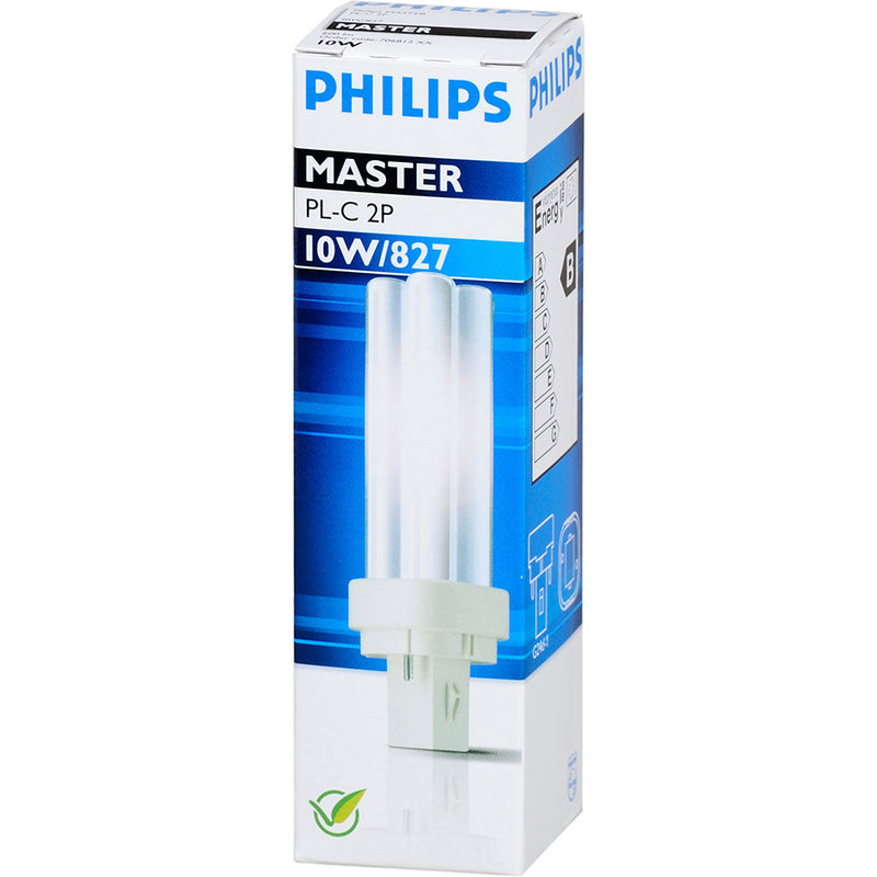 Philips 2010078710 8711500706812 Spaarlamp PL-C Kleur 827 2-p 10w