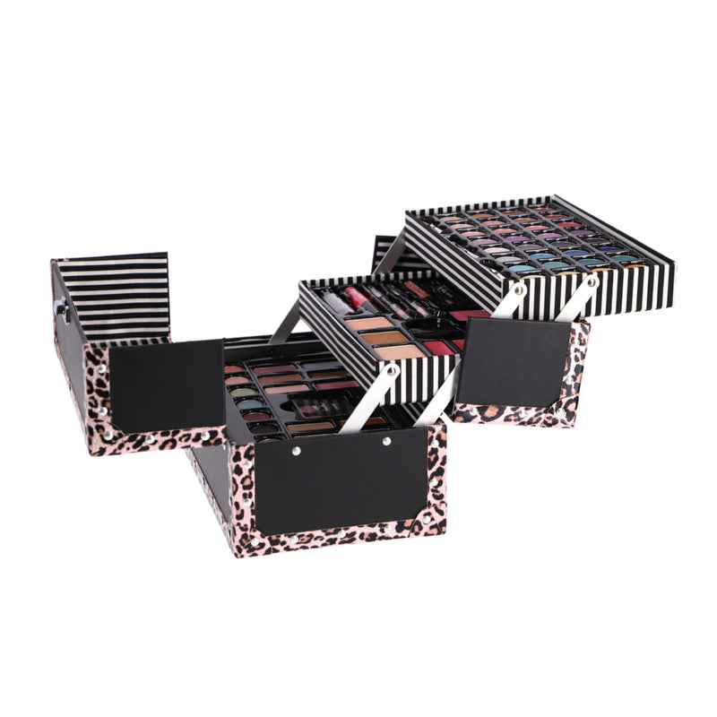 Casuelle Make-Up Koffer 3D Panter-Pink Print 74-delig