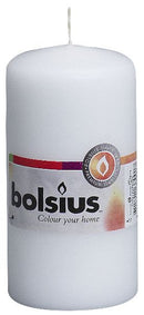 Bolsius stompkaars in cello wit 120/60