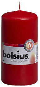 Bolsius stompkaars in cello rood 120/60