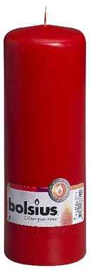 Bolsius stompkaars in cello 200/70 rood