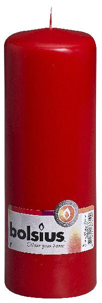 Bolsius stompkaars in cello 200/70 rood