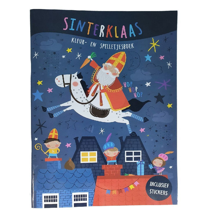 Sinterklaas Kleur- en Spelletjesboek + Stickers