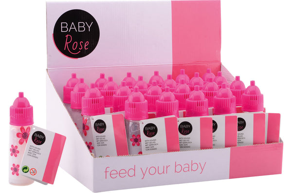 Baby rose zuigfles met geluid 27570