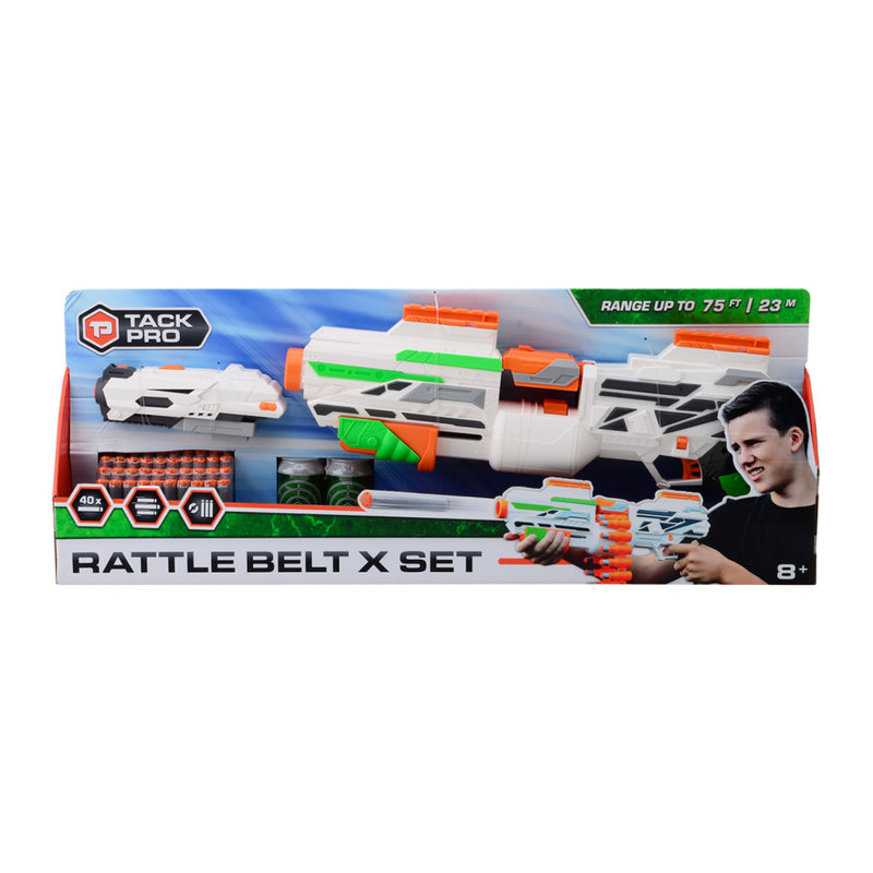 Tack Pro Rattle Belt X set met 40 darts en accessoires 50 cm