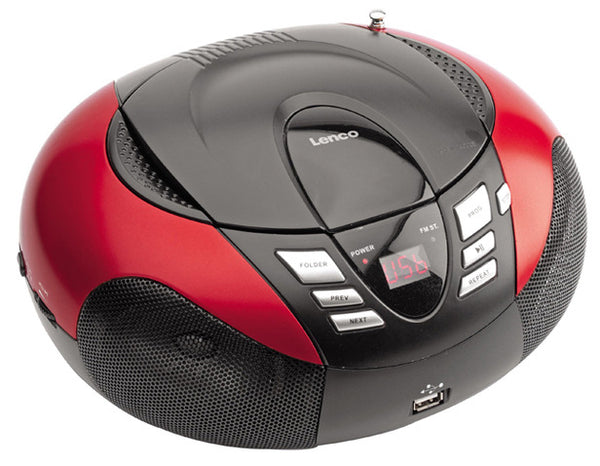 Lenco SCD-37 Draagbare Radio Rood