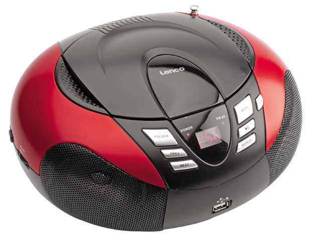Lenco SCD-37 Draagbare Radio Rood