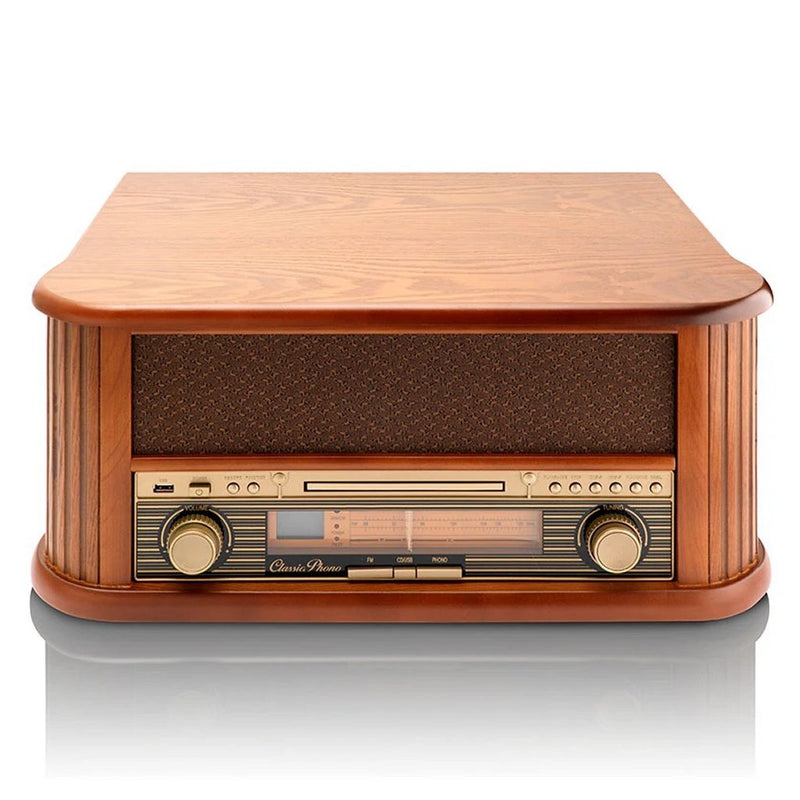 Lenco TCD2500 Classic Phono Koffer Platenspeler met CD-Speler Hout