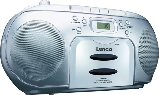 Lenco SCD-420 Draagbare Radio/CD Speler Zilver