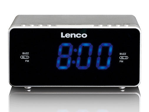 Lenco CR-520 Wekkerradio Zilver