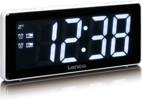 Lenco CR-30 Wekkerradio XXL Wit