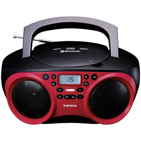 Lenco SCD-501RD Draagbare Radio CD-Speler + Bluetooth Rood/Zwart