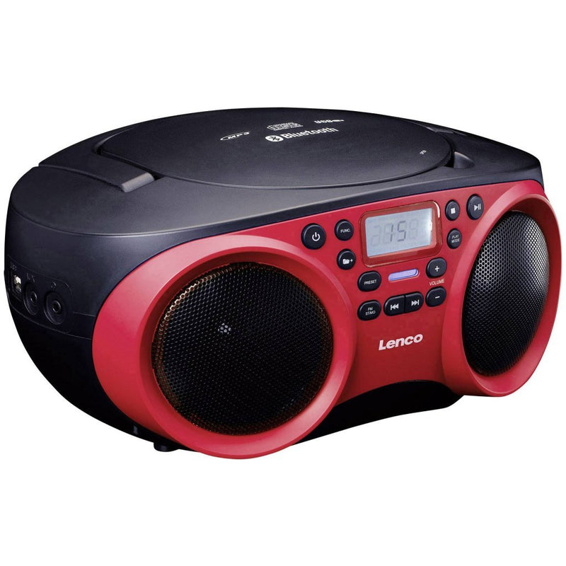 Lenco SCD-501RD Draagbare Radio CD-Speler + Bluetooth Rood/Zwart