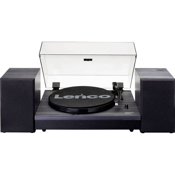 Lenco LS-300 Platenspeler met 2 Externe Speakers MDF/Zwart