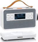 Lenco PDR-065WH Draagbare DAB Radio FM/DAB+/Bluetooth en AUX EASY-functie voor Eenvoudige Bediening