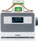 Lenco PDR-065WH Draagbare DAB Radio FM/DAB+/Bluetooth en AUX EASY-functie voor Eenvoudige Bediening