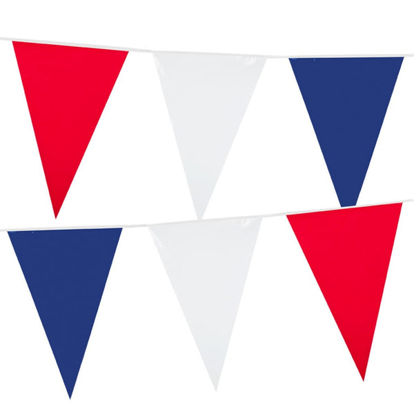 Vlaggenlijn 10 m Rood/Wit/Blauw