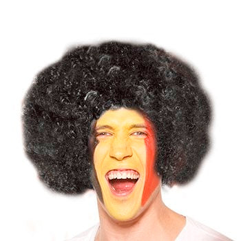 Pruik Afro Zwart Volwassen