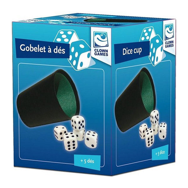 Clown Games Dobbelbeker + 5 Dobbelstenen