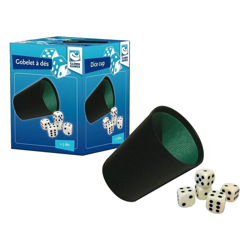 Clown Games Dobbelbeker + 5 Dobbelstenen