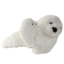 Pluche Zeehond + Jong Wit 28cm