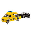 City Die-Cast Sleepwagen met Auto + Licht en Geluid