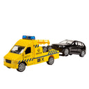 City Die-Cast Sleepwagen met Auto + Licht en Geluid