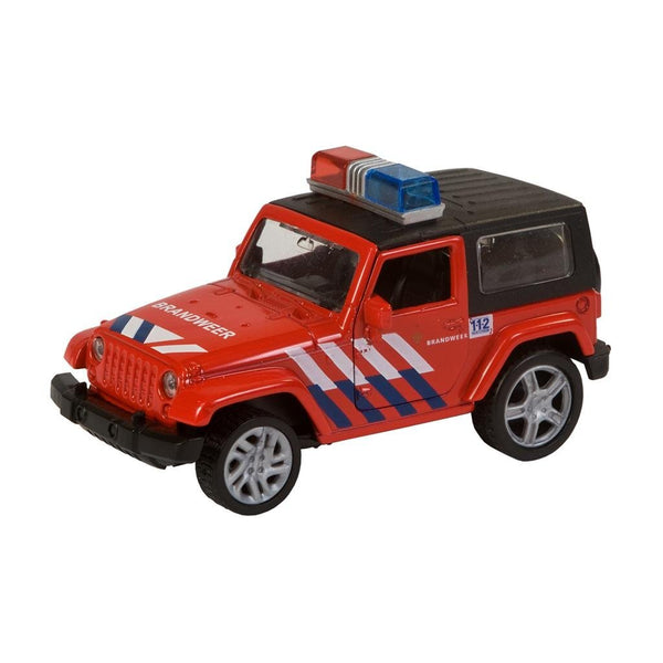 112 Pull-Back Die-Cast Brandweerauto met Licht en Geluid 11 cm