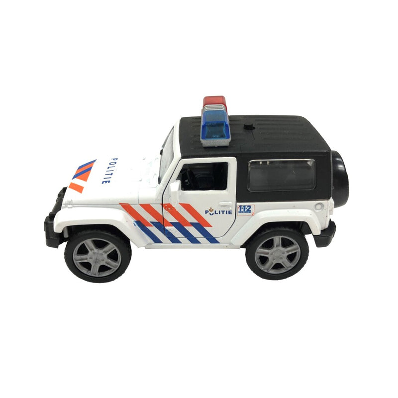 112 Pull-Back Die-Cast Politieauto met Licht en Geluid 11 cm