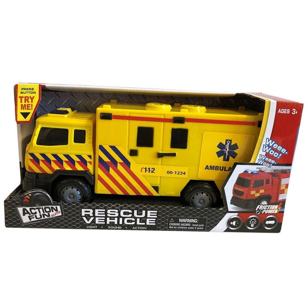 Ambulance Friction Truck + Licht en Geluid